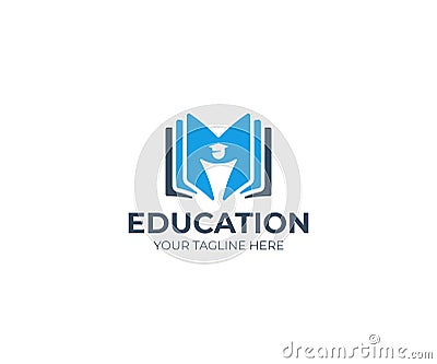 Education logo template. Student learning vector design Vector Illustration