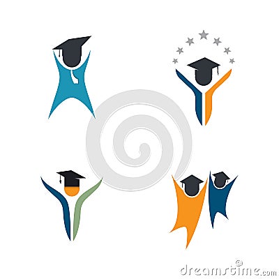 Education logo template vector icon Vector Illustration