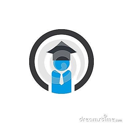 Education logo vector icon Vector Illustration