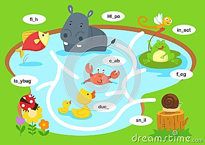 Education maze game Vector Illustration