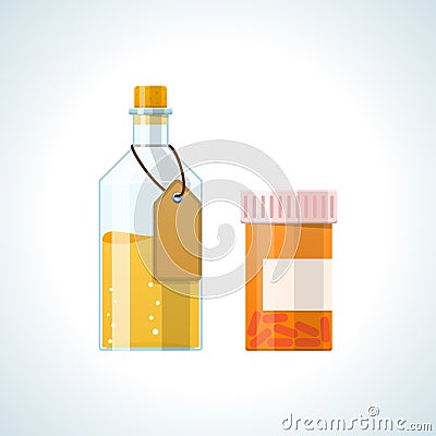 Education, physics, laboratory studies, tests, experiments, study of laws, regulations. Vector Illustration