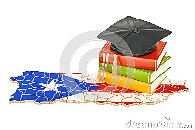 Education in Puerto Rico concept, 3D rendering Stock Photo