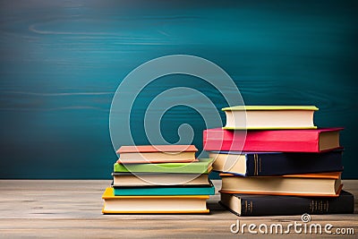 Education and reding concept. Abstract concept of knowledge, education, learning, and literature. Books and apple on the Stock Photo