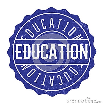 Education rubber stamp grunge Vector Illustration