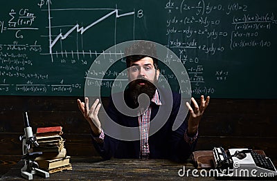 Education and school concept. What qualities make teacher. Professional tutors experts in their academic content Stock Photo