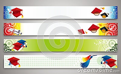 Education - set of banners Vector Illustration