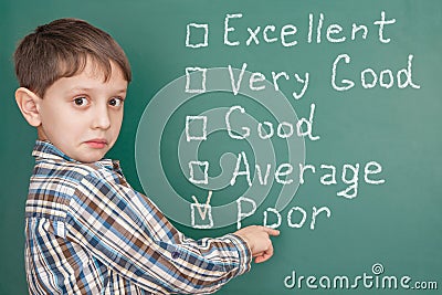 Education: student having problems at school with low self-rating Stock Photo