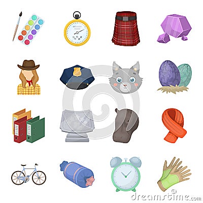 Education, taxi, animals and other web icon in cartoon style.Police, packing, rodeo icons in set collection. Vector Illustration