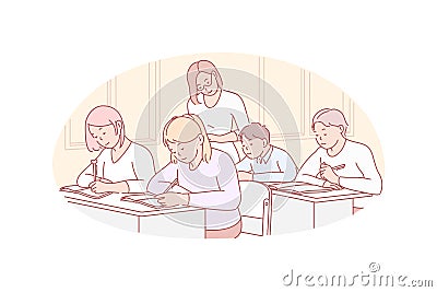 Education, teaching, school concept Vector Illustration