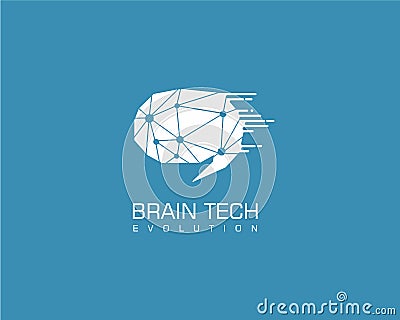 Brain Tech logo design concept Vector Illustration