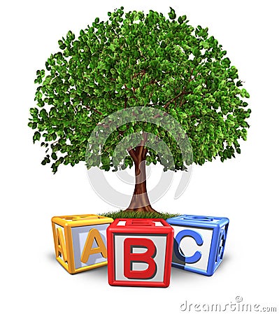 Education tree Stock Photo