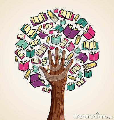 Education tree icon books Vector Illustration