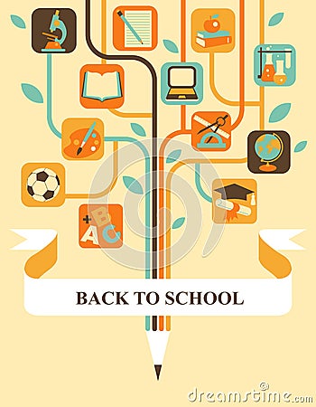 Education tree Vector Illustration