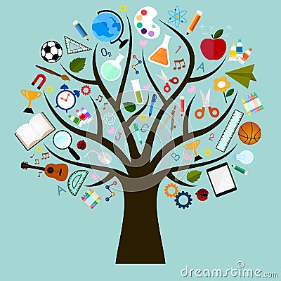 Education tree Vector Illustration