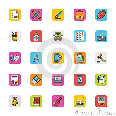 Education Vector Icons 7 Stock Photo