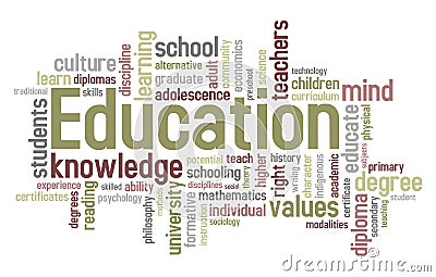 Education Word Cloud Vector Illustration