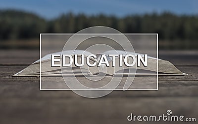 Education word, knoledge and learning concept Stock Photo