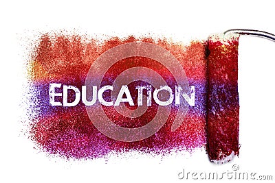 The education word painting Stock Photo