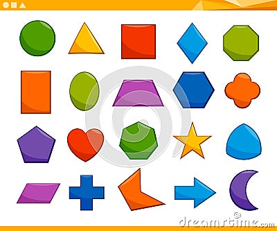 Educational basic geometric shapes set Vector Illustration