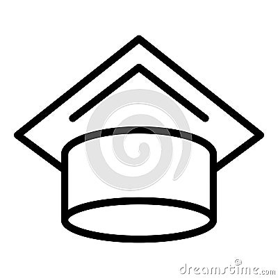 Educational cap icon outline vector. Academic hat Vector Illustration