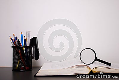 Book on the table Stock Photo