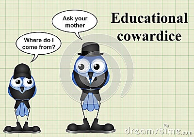 Educational cowardice Vector Illustration