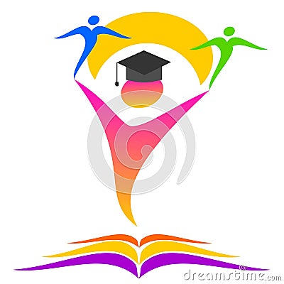 Educational and educational logo. Vector Illustration