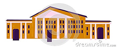 Educational establishment, school or university exterior design vector Vector Illustration