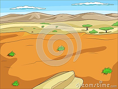 Educational game African savannah background Vector Illustration