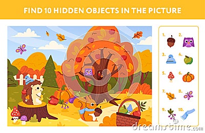 Educational game for childrens Vector Illustration