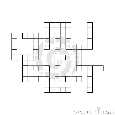 Educational game for preschool and school age children. Solve the crossword. Template. Puzzle page. Vector Illustration