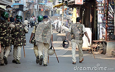 Bhopal on high security alert after Ayodhya verdict Editorial Stock Photo