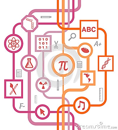 Educational School Symbols Pattern Stock Photo