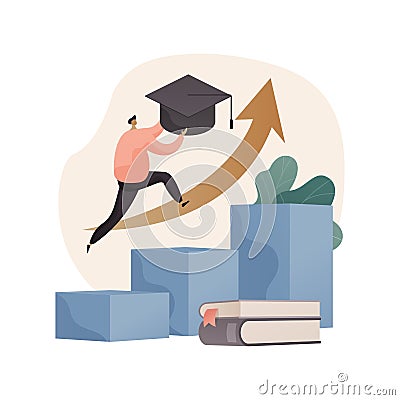 Educational trajectory abstract concept vector illustration. Vector Illustration