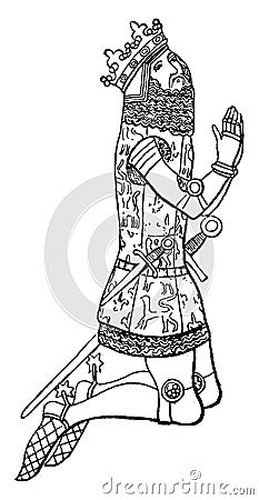 Edward III, vintage illustration Vector Illustration