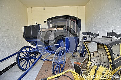 Carriage at Beautiful Country House near Leeds West Yorkshire that is not National Trust Editorial Stock Photo