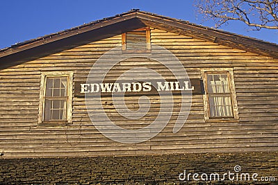 Edwards Mill, Water/Power Mill, Ozarks, MO Editorial Stock Photo