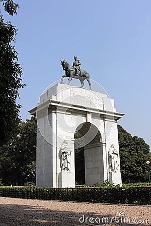 Edwards VII Rex, Victoria Memorial, Kolkata Stock Photo