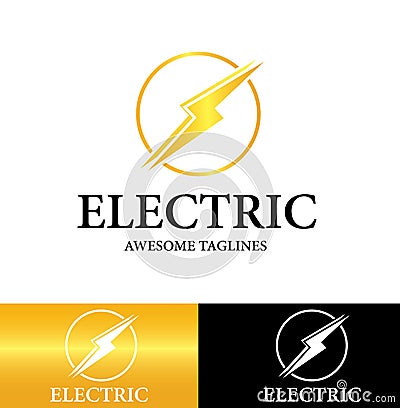 Eectric Logo Design Template. Flat Style Design. Vector Illustration Vector Illustration