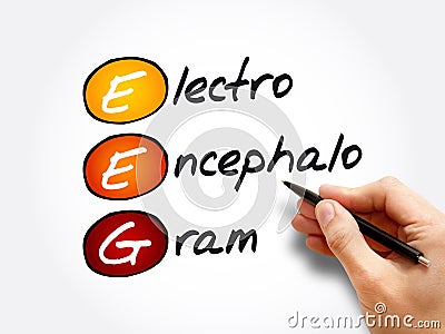 EEG - electroencephalogram acronym Stock Photo