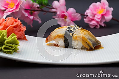 Eel sushi nigiri Stock Photo