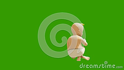 Een klein kind danst tegen een groen scherm 3D animatie maken van kleine dansende kinderen Loopende animatie stock video Een klein kind danst tegen een groen scherm 3D animatie maken van kleine dansende kinderen Loopende animatie stock video