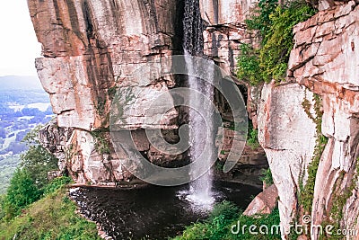 Majestic Waterfall on Lookout Mountain Stock Photo