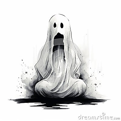 Eerie Ghostly Presence Terrifying Horror Stock Photo