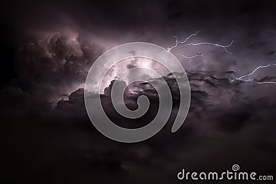 Eerie Lightning Stock Photo