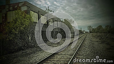 Eerie tracks Stock Photo