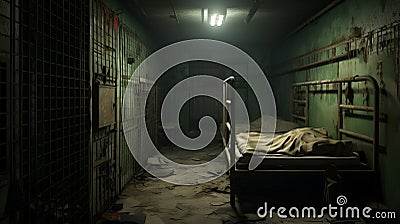 Eerily Realistic Russian Prison Cell With Raphael Lacoste Style Stock Photo