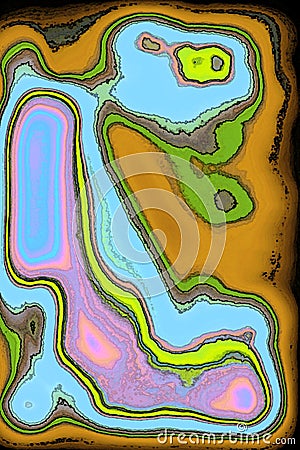 Eetherical Glamourous Abstract Colors Casted in Mitaculous Forms Stock Photo