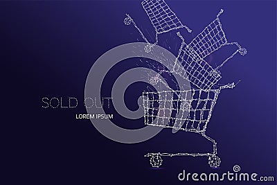 Effect motion with shopping cart Vector Illustration