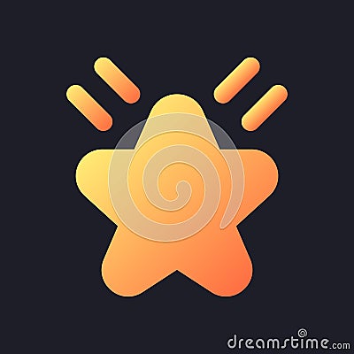 Effect orange solid gradient ui icon for dark theme Vector Illustration